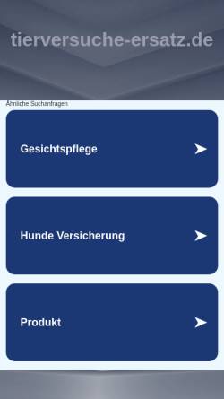 Vorschau der mobilen Webseite www.tierversuche-ersatz.de, Stiftung SET
