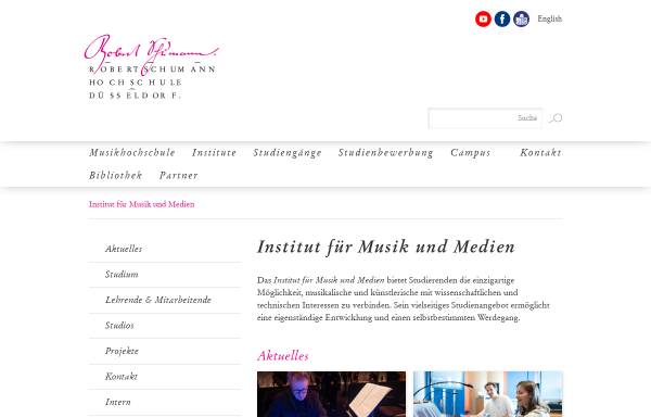 Vorschau von www.musikundmedien.net, Institut für Musik und Medien