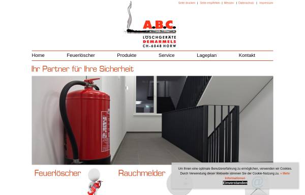 Vorschau von www.abc-loeschgeraete.ch, A.B.C. Löschgeräte