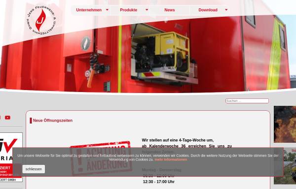 Vorschau von www.jerg.biz, Jerg Feuerwehr und Umwelttechnik GmbH