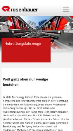Vorschau der mobilen Webseite www.metz-online.de, Metz - Feuerwehrfahrzeuge