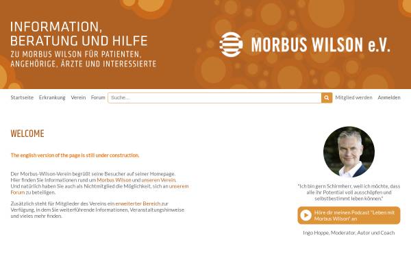 Vorschau von morbus-wilson.de, Morbus Wilson e.V.
