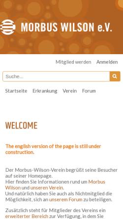 Vorschau der mobilen Webseite morbus-wilson.de, Morbus Wilson e.V.