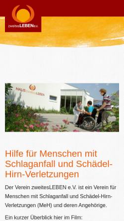 Vorschau der mobilen Webseite www.zweiteslebenev.de, Verein Zweites Leben e.V.
