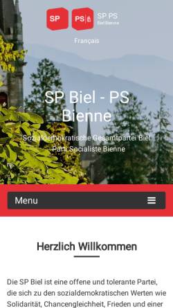 Vorschau der mobilen Webseite www.sp-ps-biel-bienne.ch, SP Biel