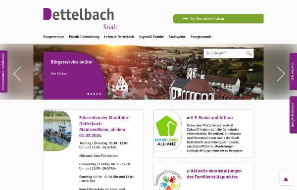 Vorschau von www.dettelbach.de, Dettelbach