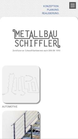 Vorschau der mobilen Webseite www.metallbau-schiffler.de, Metallbau Schiffler