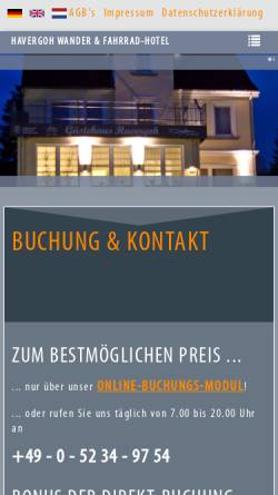 Vorschau der mobilen Webseite www.havergoh.de, Gästehaus Havergoh