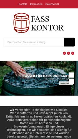 Vorschau der mobilen Webseite shop.fasskontor.de, FassKontor