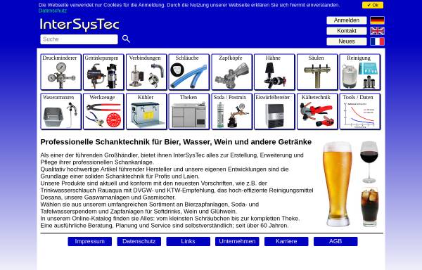Vorschau von www.intersystec.de, InterSysTec Brauereibedarf Henkel GmbH