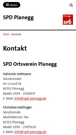 Vorschau der mobilen Webseite spd-planegg.de, SPD-Ortsverband