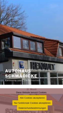 Vorschau der mobilen Webseite www.schmaedicke.com, Schmädicke Karosserie- und Kraftfahrzeug-Service GmbH