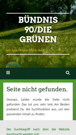 Vorschau der mobilen Webseite www.gruene-ml.de, Bündnis 90/Die Grünen Garching