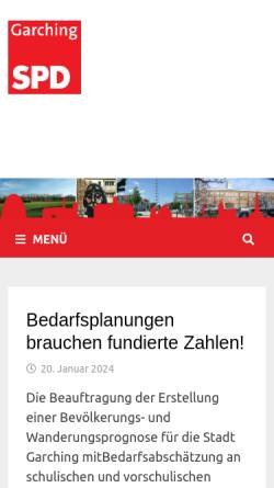Vorschau der mobilen Webseite www.spd-garching.de, SPD Garching