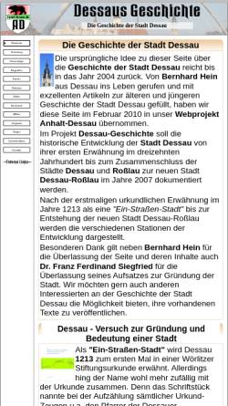 Vorschau der mobilen Webseite www.dessau-geschichte.de, Dessaus Geschichte
