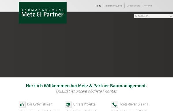 Vorschau von www.metz-partner.at, Metz & Partner Baumanagement ZT Ges.m.b.H.