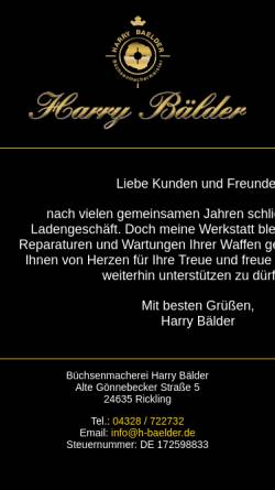 Vorschau der mobilen Webseite www.h-baelder.de, Büchsenmachermeister Harry Baelder