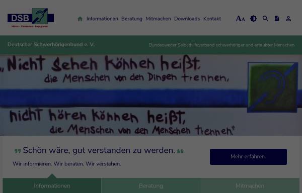 Vorschau von www.schwerhoerigen-netz.de, Deutscher Schwerhörigenbund e.V. (DSB)