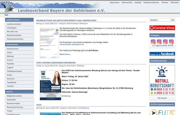 Vorschau von www.lv-bayern-gehoerlos.de, Landesverband Bayern der Gehörlosen e.V.