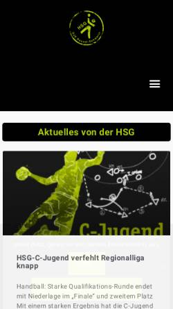 Vorschau der mobilen Webseite www.hsgrauxel-schwerin.de, HSG DJK Rauxel-Schwerin