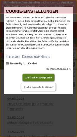Vorschau der mobilen Webseite www.feuerwehr-ostentrop.de, Löschgruppe Ostentrop
