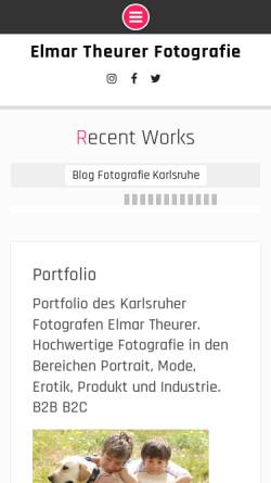 Vorschau der mobilen Webseite theurer-fotografie.de, Atelier für Fotografie und Styling - Elmar Theurer