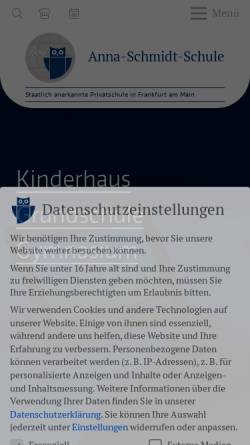 Vorschau der mobilen Webseite www.anna-schmidt-schule.de, Anna-Schmidt-Schule