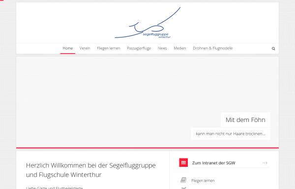 Vorschau von www.sgw.ch, Segelfluggruppe Winterthur