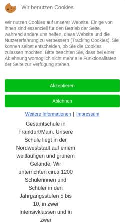 Vorschau der mobilen Webseite www.ersii.de, Ernst-Reuter-Schule-II