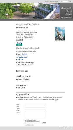Vorschau der mobilen Webseite www.gss-ffm.de, Geschwister-Scholl-Schule