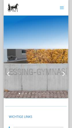 Vorschau der mobilen Webseite www.lessing-frankfurt.de, Lessing-Gymnasium