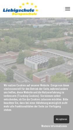 Vorschau der mobilen Webseite www.liebigschule-frankfurt.de, Liebigschule