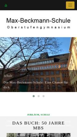 Vorschau der mobilen Webseite www.max-beckmann-schule.de, Max-Beckmann-Schule