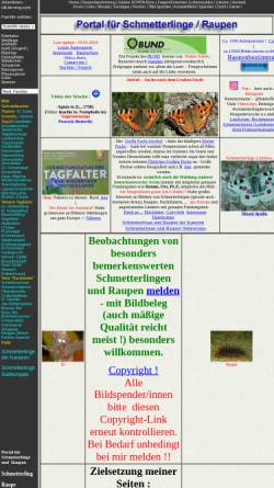 Vorschau der mobilen Webseite www.schmetterling-raupe.de, Schmetterlinge