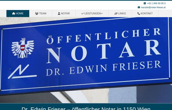 Vorschau von www.notar-frieser.at, Dr. Frieser Edwin