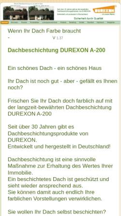 Vorschau der mobilen Webseite www.durexon.de, F + E Chemie