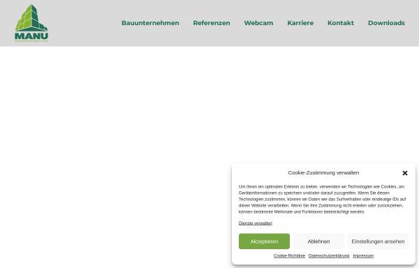 Vorschau von www.manubau.de, MANU Bauunternehmung GmbH & Co. KG