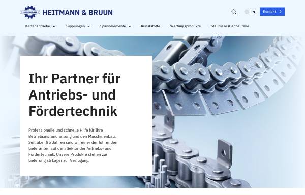 Vorschau von www.heitmann-und-bruun.de, Antriebstechnik und Fördertechnik