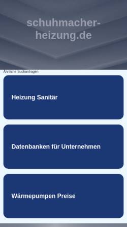 Vorschau der mobilen Webseite www.schuhmacher-heizung.de, Schuhmacher