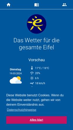 Vorschau der mobilen Webseite www.eifelwetter.de, Eifelwetter