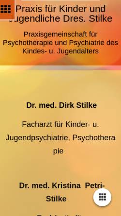 Vorschau der mobilen Webseite www.praxis-stilke.de, Dr. med. Dirk Stilke