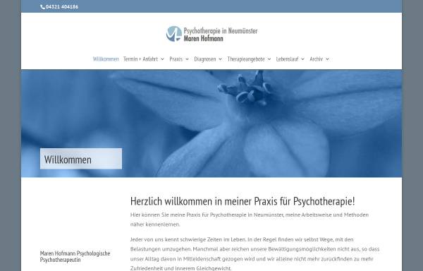 Vorschau von www.psychotherapie-neumuenster.de, Gemeinschaftspraxis Maren Hofmann und Manuela Bischoff