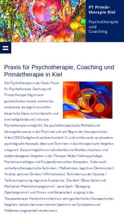 Vorschau der mobilen Webseite www.primaertherapie-kiel.de, Praxis für Primärtherapie (PT-Kiel)