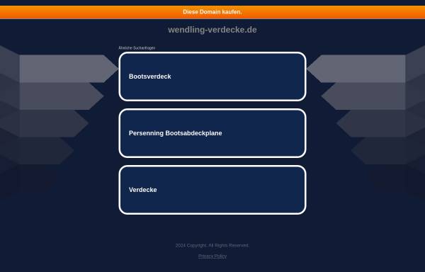 Vorschau von www.wendling-verdecke.de, Bootssattlerei Wendling GmbH