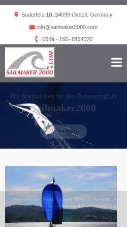 Vorschau der mobilen Webseite www.sailmaker2000.com, Sailmaker2000