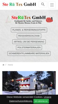 Vorschau der mobilen Webseite www.steruetex.de, SteRüTex GmbH