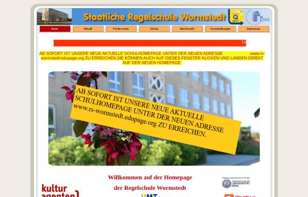 Vorschau von www.regelschule-wormstedt.de, Regelschule Wormstedt
