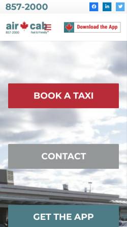 Vorschau der mobilen Webseite www.aircab.ca, Air Cab Falschirmspringen