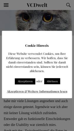 Vorschau der mobilen Webseite www.vcdwelt.de, VCDwelt.de