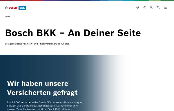 Vorschau von www.bosch-bkk.de, Betriebskrankenkasse der Bosch-Gruppe (Bosch BKK)